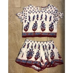 Two piece short/top set